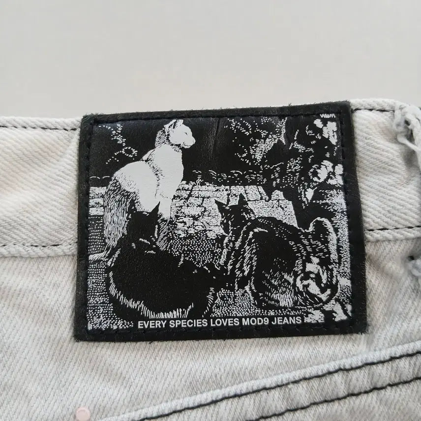 [BUNJANG] Mod9 White Washing Denim Pants / Mod9 화이트 워싱 데님 팬츠