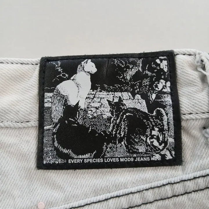 [BUNJANG] Mod9 White Washing Denim Pants / Mod9 화이트 워싱 데님 팬츠