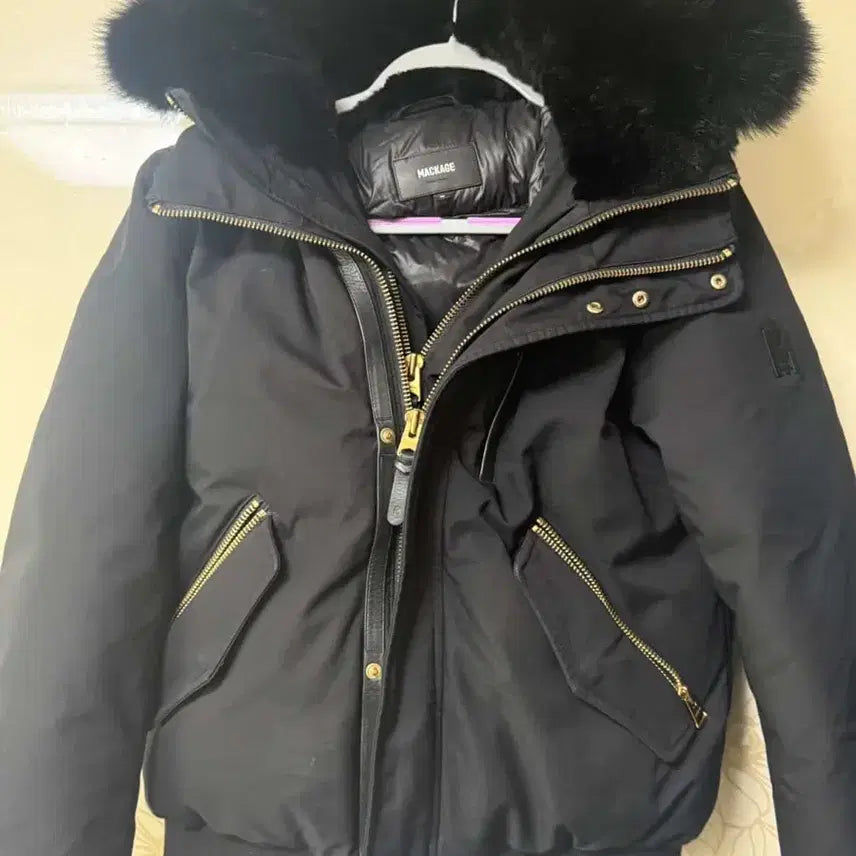 [BUNJANG] Mackage Gold Trim Padded Jacket 38 / 맥케이지 금장 패딩 38