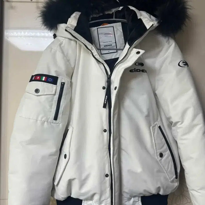 [BUNJANG] Aider Unisex White Padded Jacket / 아이더 화이트 패딩