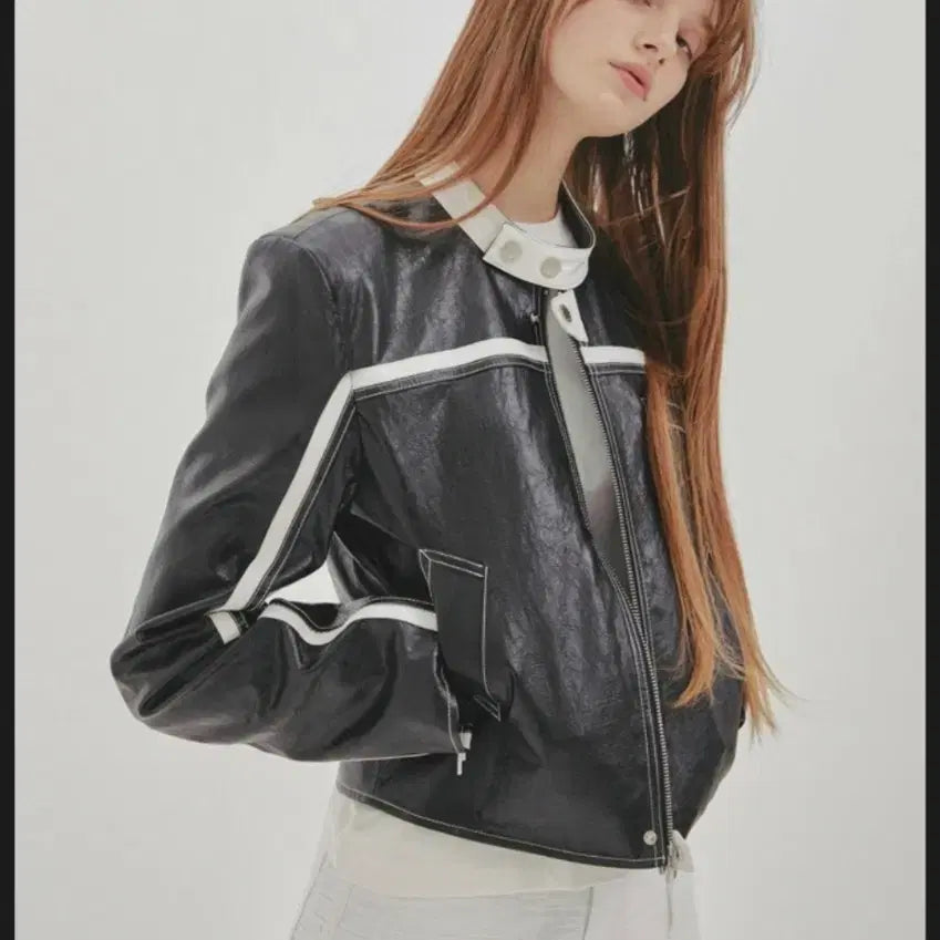 [SOLD OUT] 아비에무아 페이크레더 레이서 자켓