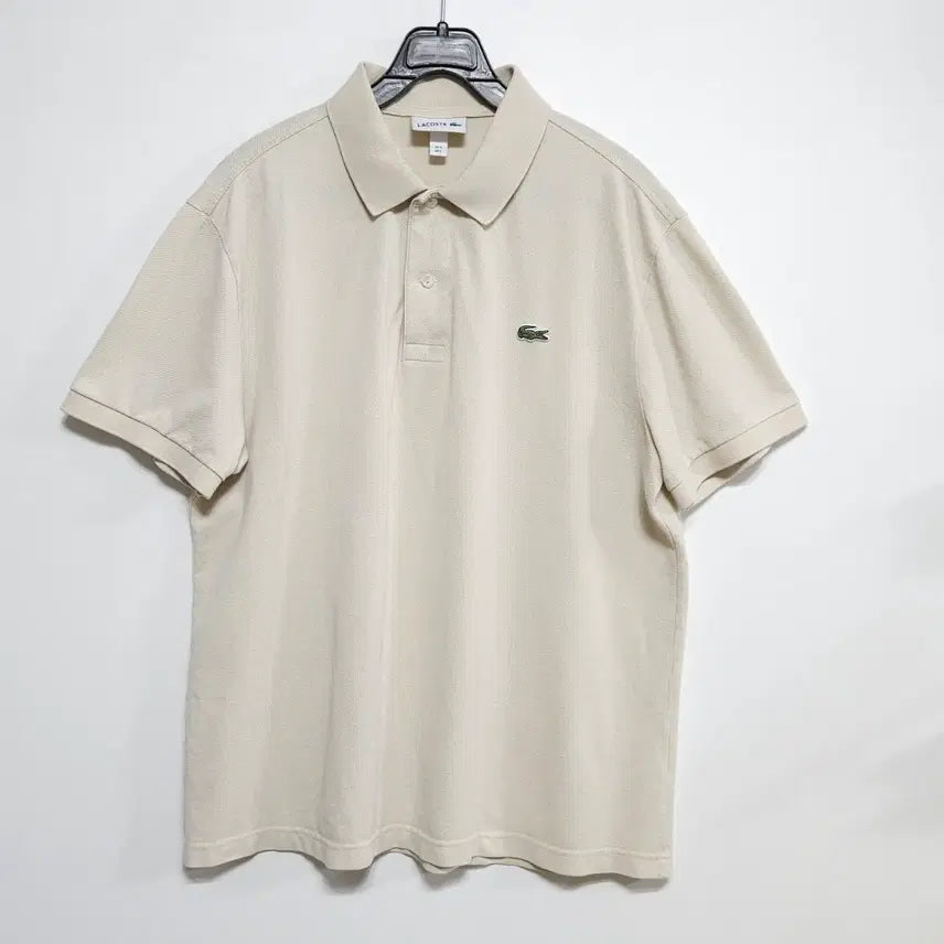 [SOLD OUT] 100사이즈 라코스테 반팔 카라티 아이보리 (FR5 / L)