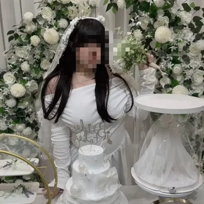 [SOLD OUT] 화이트 오프숄더 롱 원피스