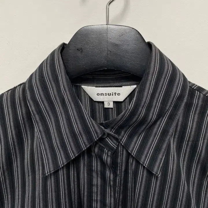[BUNJANG] ENSUITE Striped Pocket Shirt / 빈티지 ENSUITE 스트라이프 포켓 셔츠