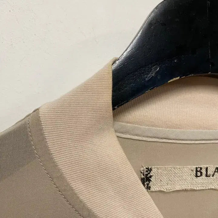 [BUNJANG] BLANC Cotton Linen Blouson Jacket / 빈티지 BLANC 코튼 리넨 페브릭 루즈핏 블루종