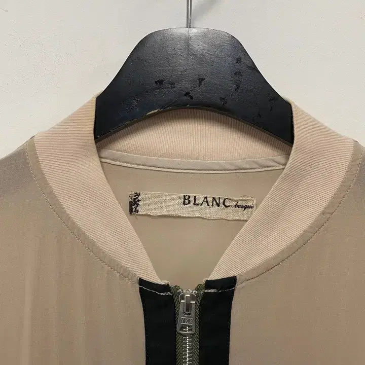 [BUNJANG] BLANC Cotton Linen Blouson Jacket / 빈티지 BLANC 코튼 리넨 페브릭 루즈핏 블루종