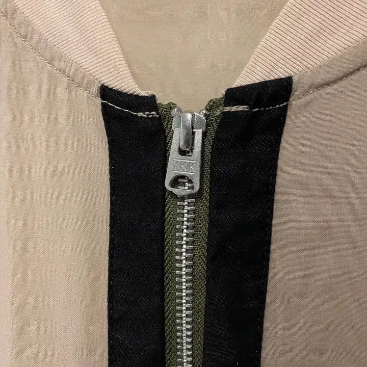 [BUNJANG] BLANC Cotton Linen Blouson Jacket / 빈티지 BLANC 코튼 리넨 페브릭 루즈핏 블루종