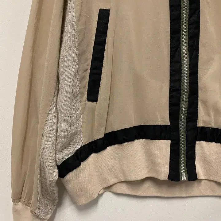 [BUNJANG] BLANC Cotton Linen Blouson Jacket / 빈티지 BLANC 코튼 리넨 페브릭 루즈핏 블루종