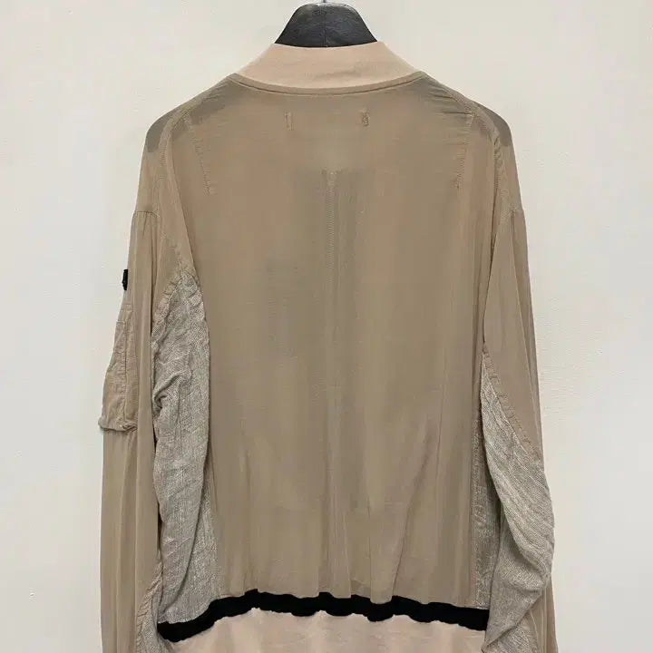 [BUNJANG] BLANC Cotton Linen Blouson Jacket / 빈티지 BLANC 코튼 리넨 페브릭 루즈핏 블루종