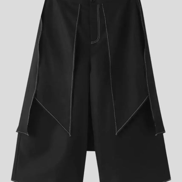 [SOLD OUT] 페이크 투피스 비대칭히피 와이드 레그 바지(XXL)