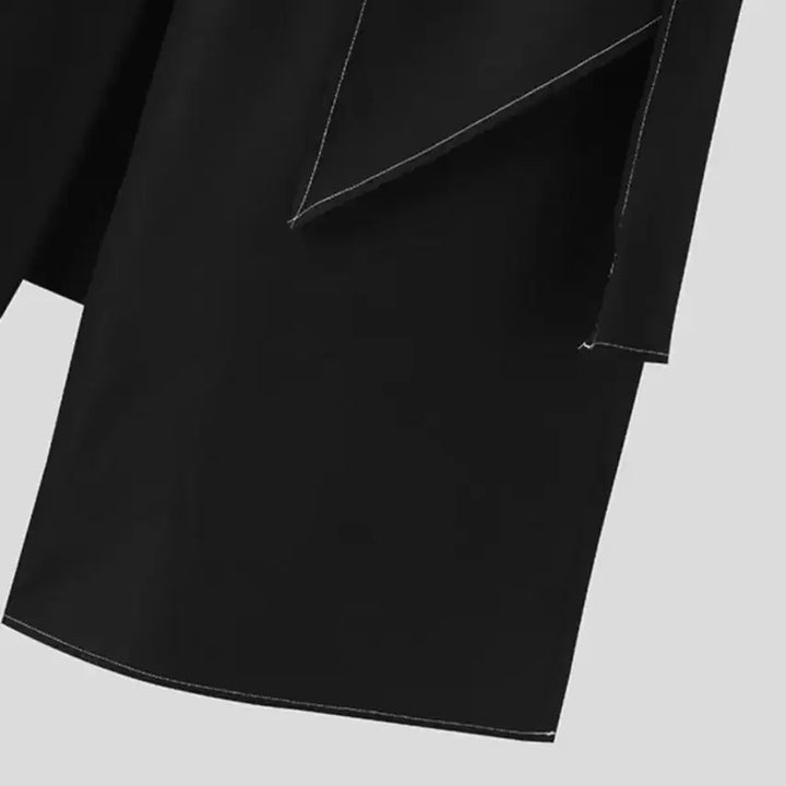 [SOLD OUT] 페이크 투피스 비대칭히피 와이드 레그 바지(XXL)