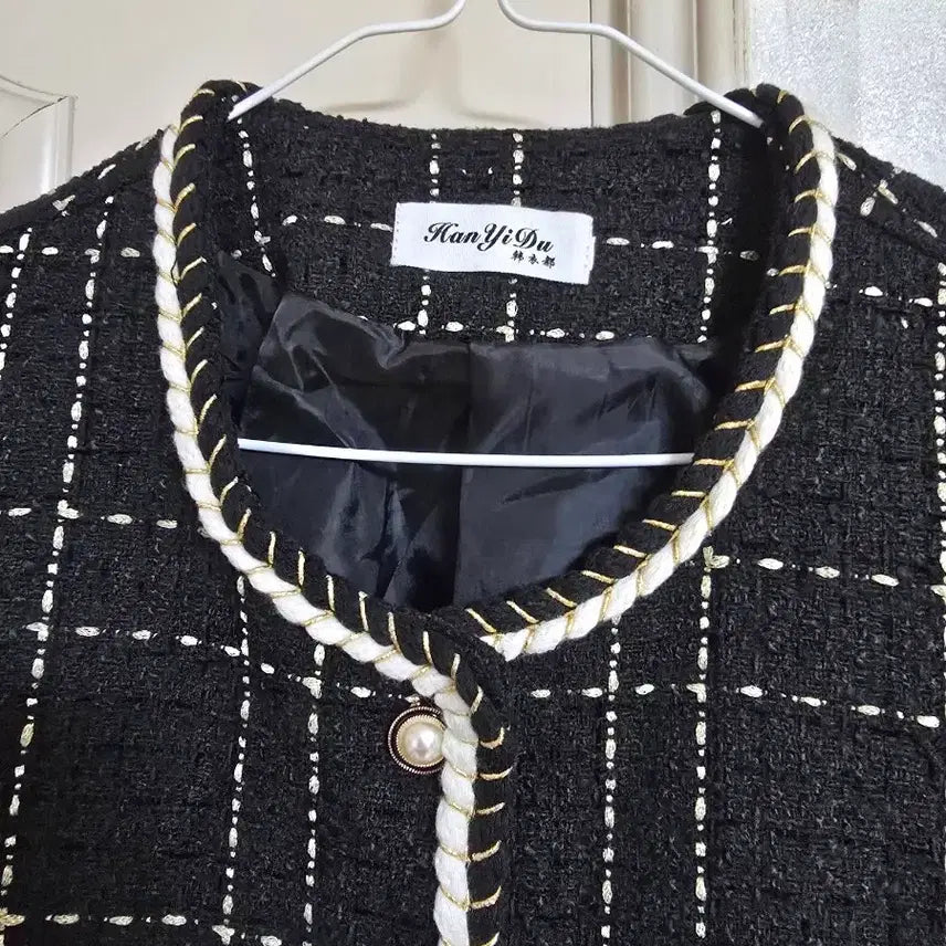 [BUNJANG] HanYiYu Tweed Jacket Black / HanYiYu 트위드 자켓 블랙