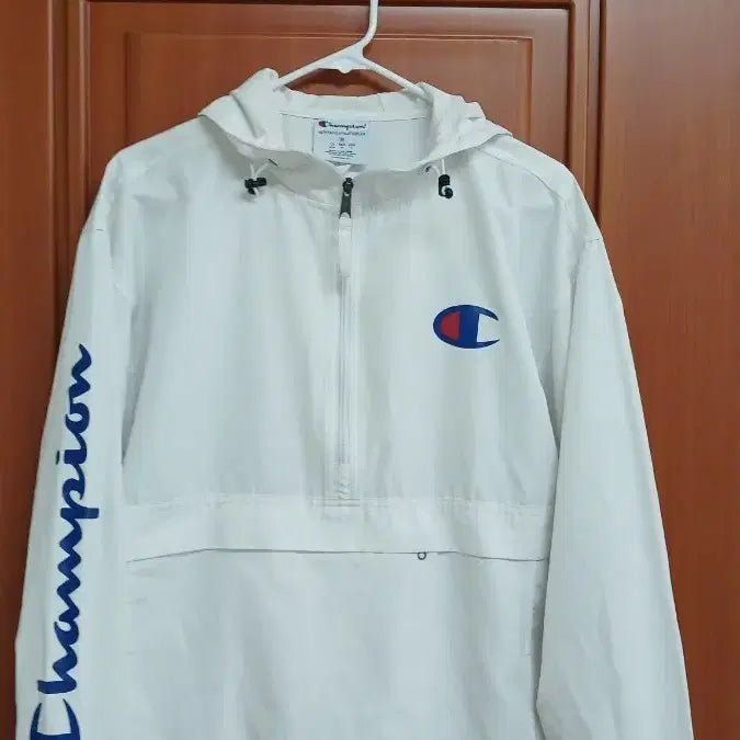[SOLD OUT] 챔피온 화이트 아노락 바람막이 후드 자켓