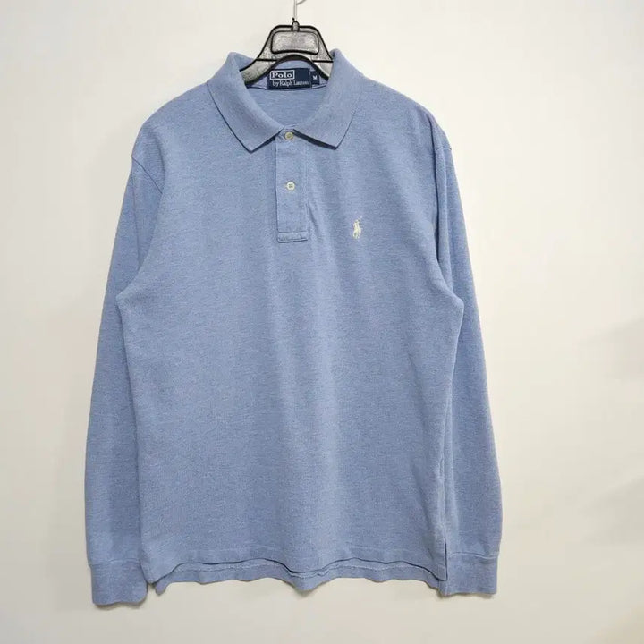 [BUNJANG] Polo Ralph Lauren Long Sleeve Polo Shirt Light Blue / 90~95 폴로 랄프로렌 롱슬리브 카라티 연블루 (00s 국내출시)