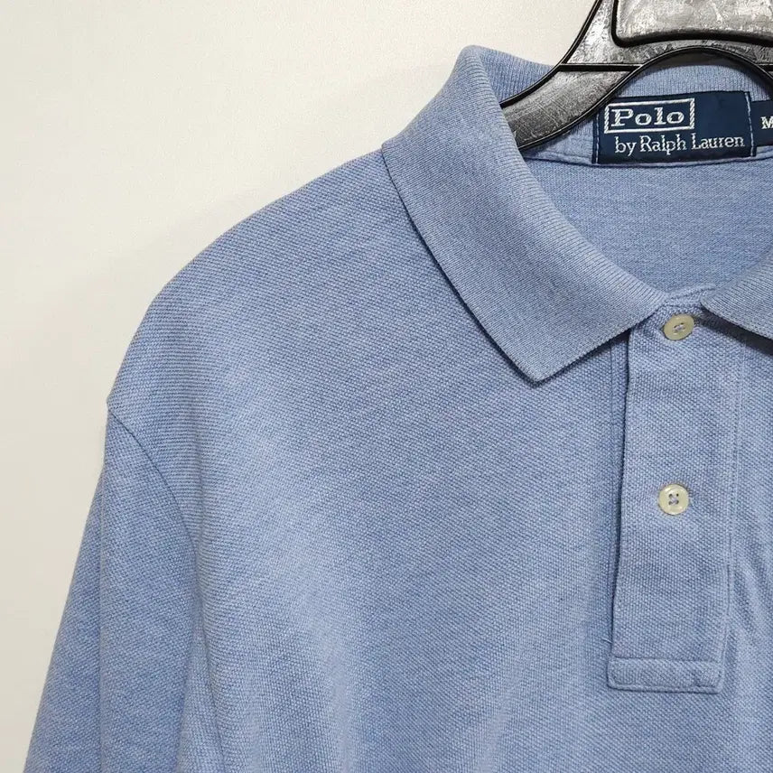 [BUNJANG] Polo Ralph Lauren Long Sleeve Polo Shirt Light Blue / 90~95 폴로 랄프로렌 롱슬리브 카라티 연블루 (00s 국내출시)