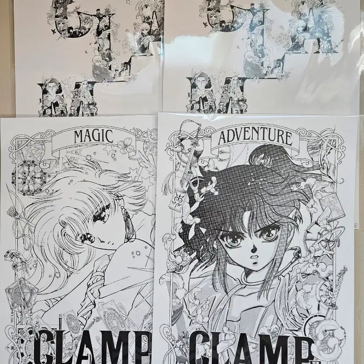 [BUNJANG] CLAMP Asura and Others Illustration Poster Set / 미개봉4종)클램프전(CLAMP) 특전 위시 아수라 외 일러스트 포스터