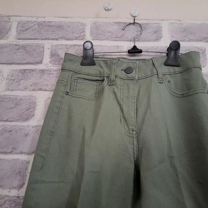 [BUNJANG] The Edge Green Cotton Pants (Size 26) / 더엣지 그린 면바지26새옷/알뜰한여우