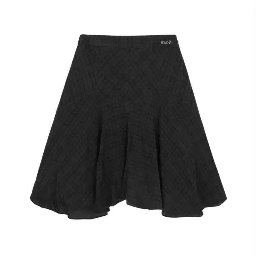 [BUNJANG] As On London Check Midi Skirt - Black / 애즈온 LONDON CHECK MIDI SKIRT / BLACK
