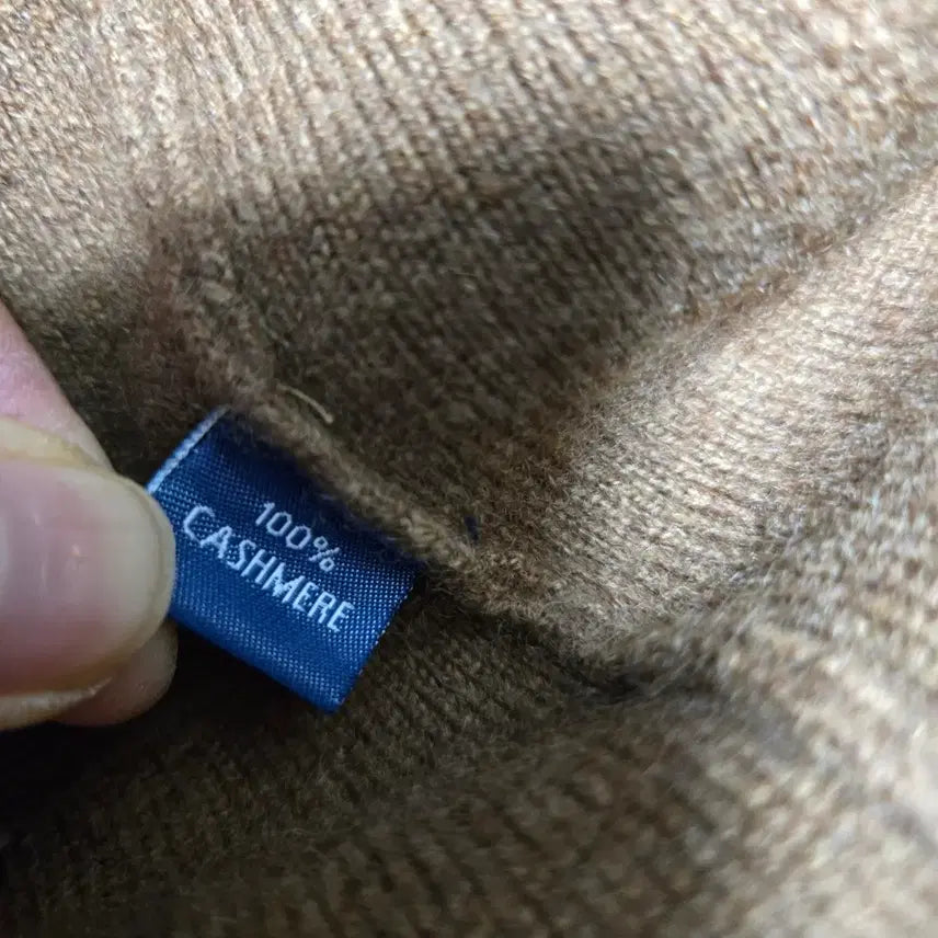 [BUNJANG] Gobi Cashmere 100% Long Knit Vest / 고비 캐시미어 롱 니트 조끼 브라운 포켓 베스트
