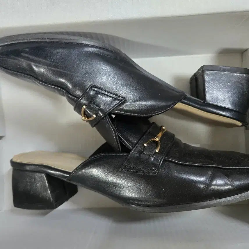 [BUNJANG] Black Mule Slippers (Size 230) / 230블랙 슬리퍼구두 뮬 높이5