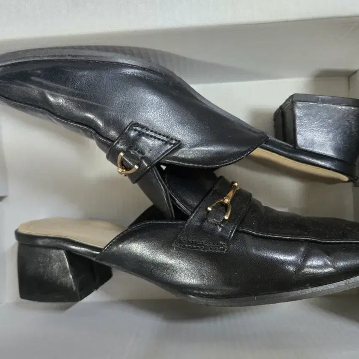 [BUNJANG] Black Mule Slippers (Size 230) / 230블랙 슬리퍼구두 뮬 높이5