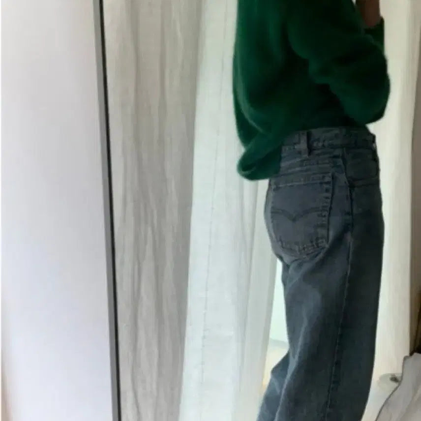 [BUNJANG] Monet Market Mood Sweater Green / 모네마켓 무드 스웨터 그린