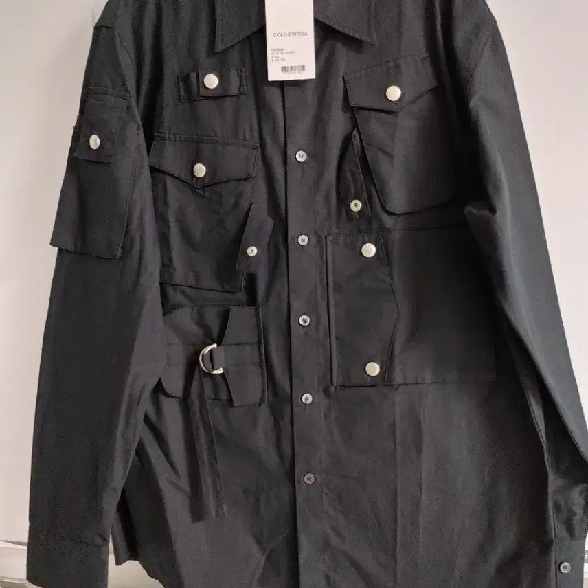 [BUNJANG] COLD&amp;WARM Black Pocket Shirt Jacket / COLD&amp;WARM 블랙 포켓 셔츠
