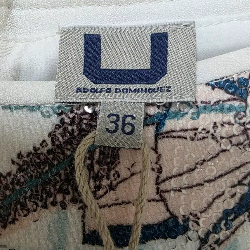 [BUNJANG] Adolfo Dominguez U Line Sleeveless Sequin Dress Size 36 / [새제품] 아돌포 도밍게즈 캡소매 스팽글 원피스 36