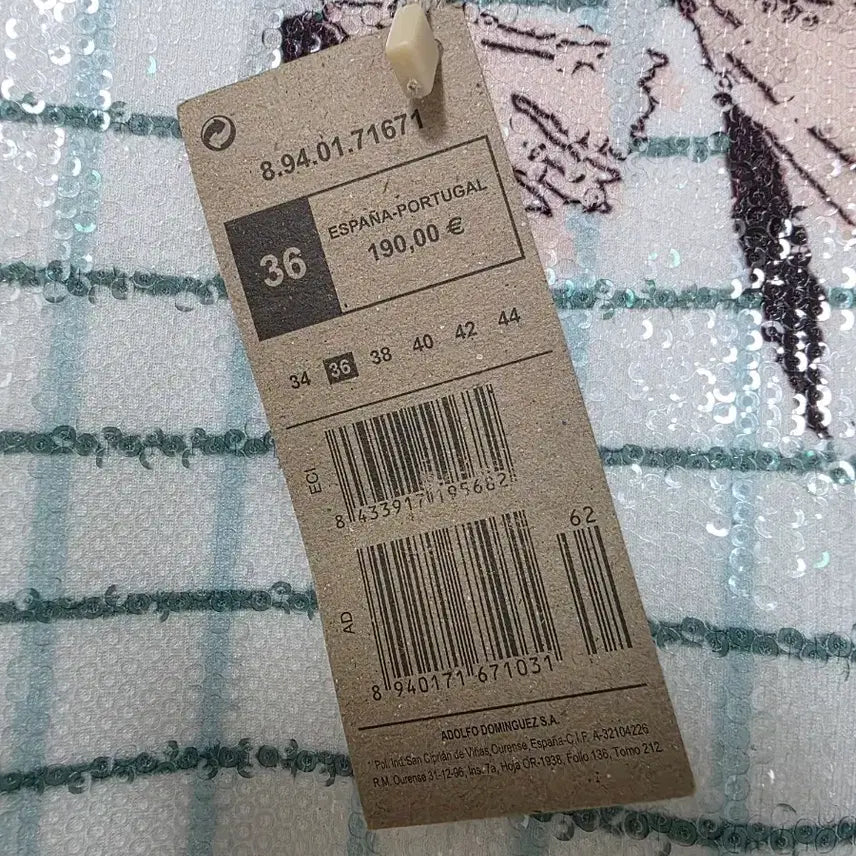 [BUNJANG] Adolfo Dominguez U Line Sleeveless Sequin Dress Size 36 / [새제품] 아돌포 도밍게즈 캡소매 스팽글 원피스 36