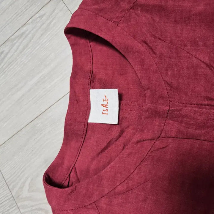 [SOLD OUT] 이새 레드 차이나넥 마소재 셔츠 블라우스