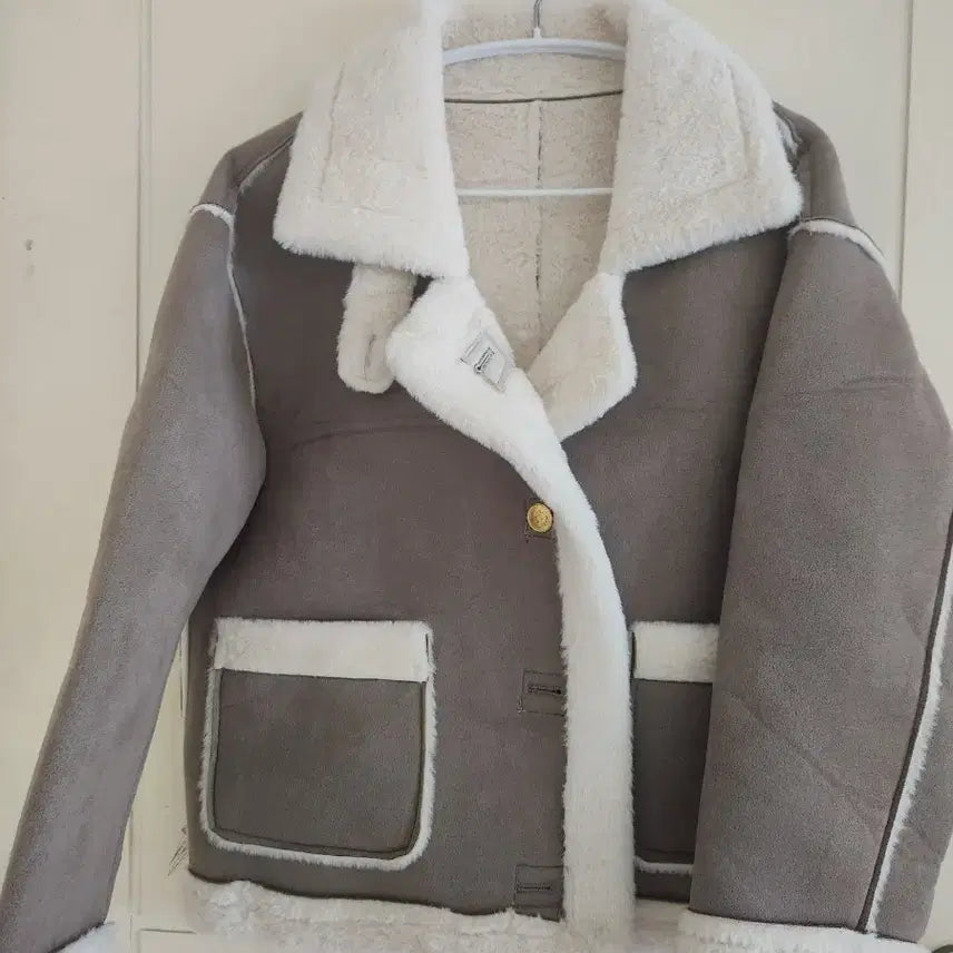 [BUNJANG] Brown Faux Fur Mustang Jacket / 무스탕 퍼 자켓 브라운