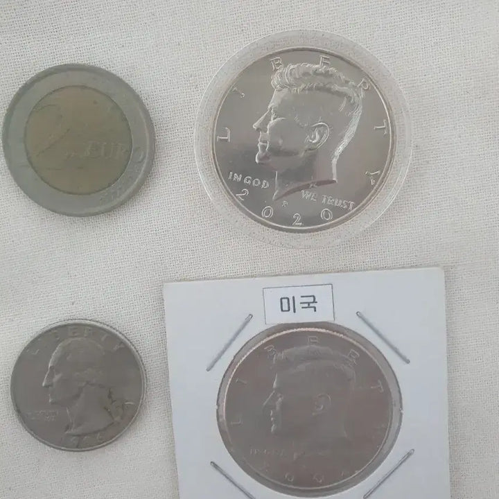 [SOLD OUT] 유로 / 미국 주화 4개 일괄