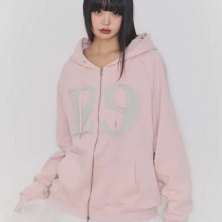 [SOLD OUT] 일리고 129 후드집업 라이트핑크 S