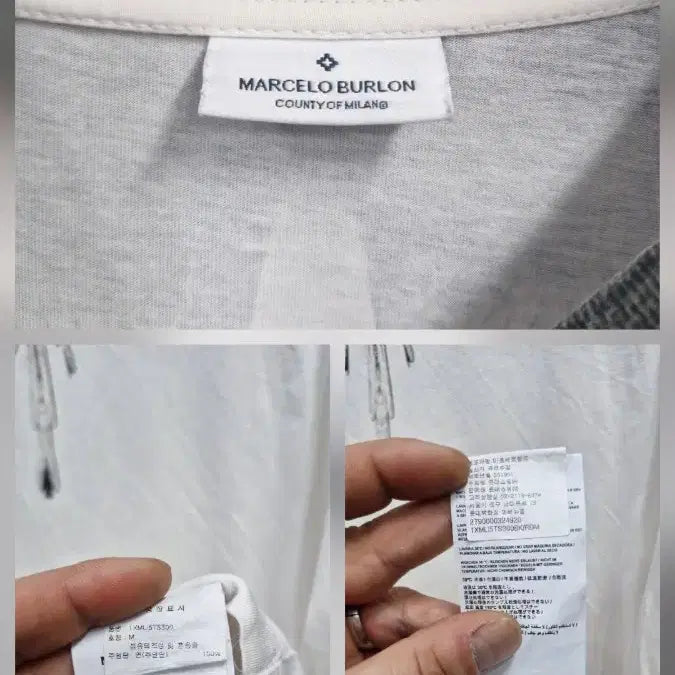 [BUNJANG] Marcelo Burlon Wing Print T-shirt / 95M 마르셀로불론 반팔 티셔츠 날개 화이트