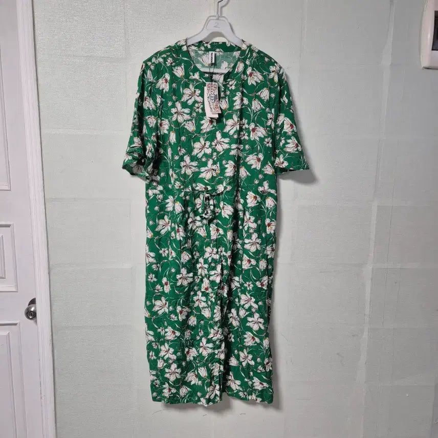 [BUNJANG] MORH Floral Pattern Green Dress / MORH 플라워 패턴 초록색 원피스66