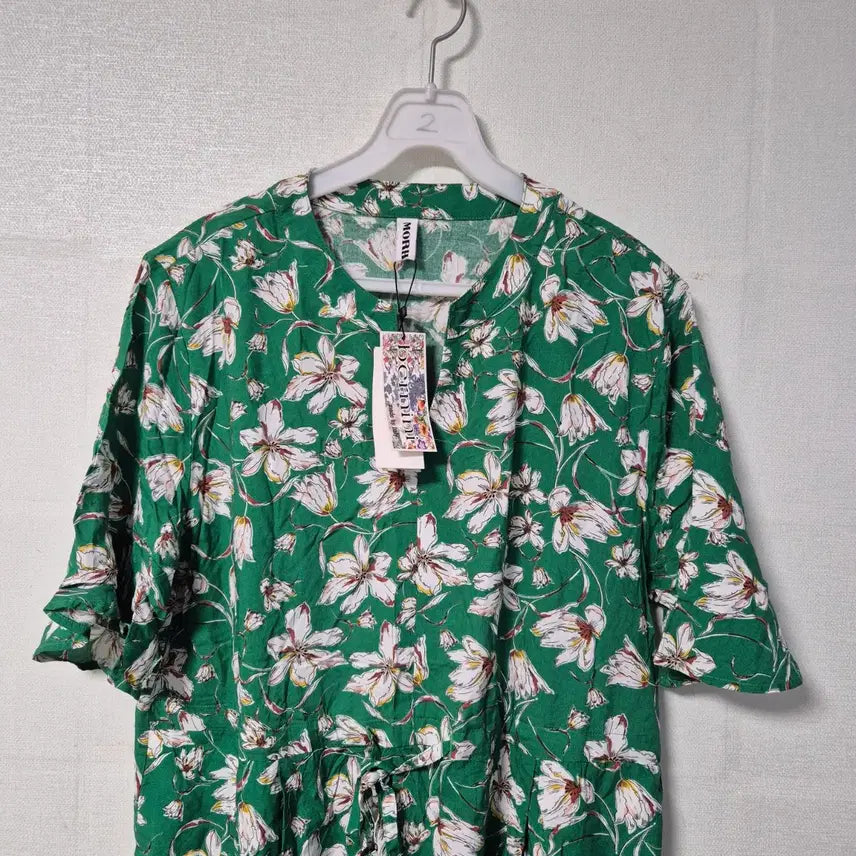 [BUNJANG] MORH Floral Pattern Green Dress / MORH 플라워 패턴 초록색 원피스66