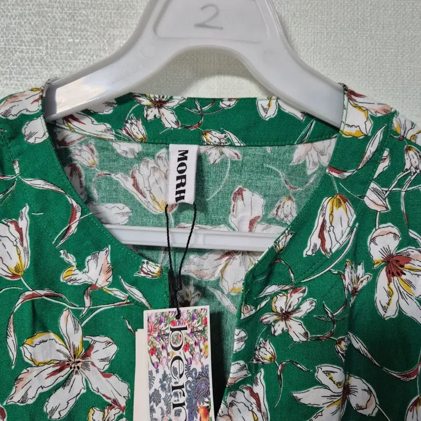 [BUNJANG] MORH Floral Pattern Green Dress / MORH 플라워 패턴 초록색 원피스66