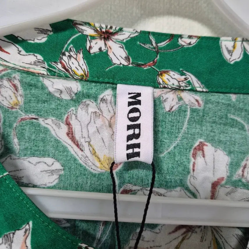 [BUNJANG] MORH Floral Pattern Green Dress / MORH 플라워 패턴 초록색 원피스66