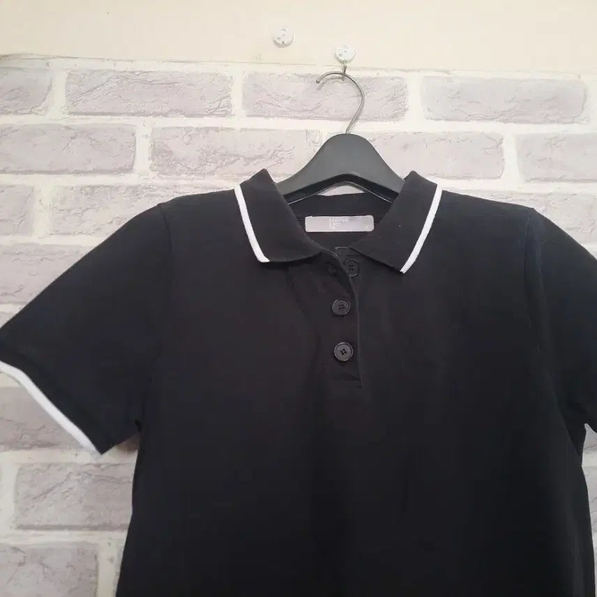 [BUNJANG] 8 Seconds Black Short Sleeve Collar Dress (Size M) / 에잇세컨즈 블랙 반팔카라 원피스M/알뜰한여우