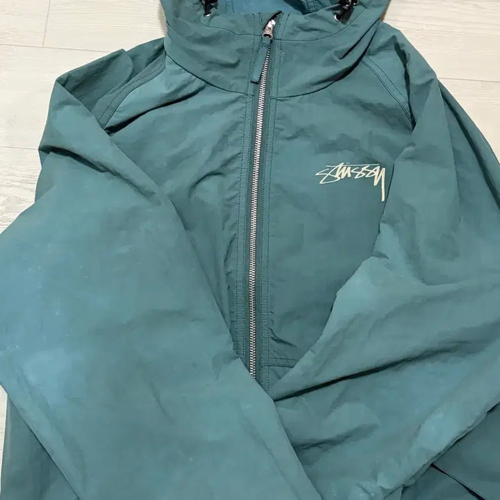 [BUNJANG] Stussy Wave Dyed Beach Shell Jacket Atlantic M / 크림택 제거x) 스투시 웨이브 다이 비치 쉘 자켓 아틀란틱 m