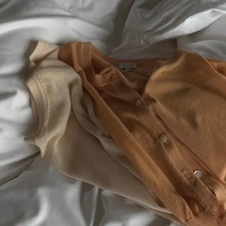[BUNJANG] 시에 리즐링 크롭 가디건 라이트 오렌지 S / 시에 리즐링 크롭 가디건 라이트 오렌지 S