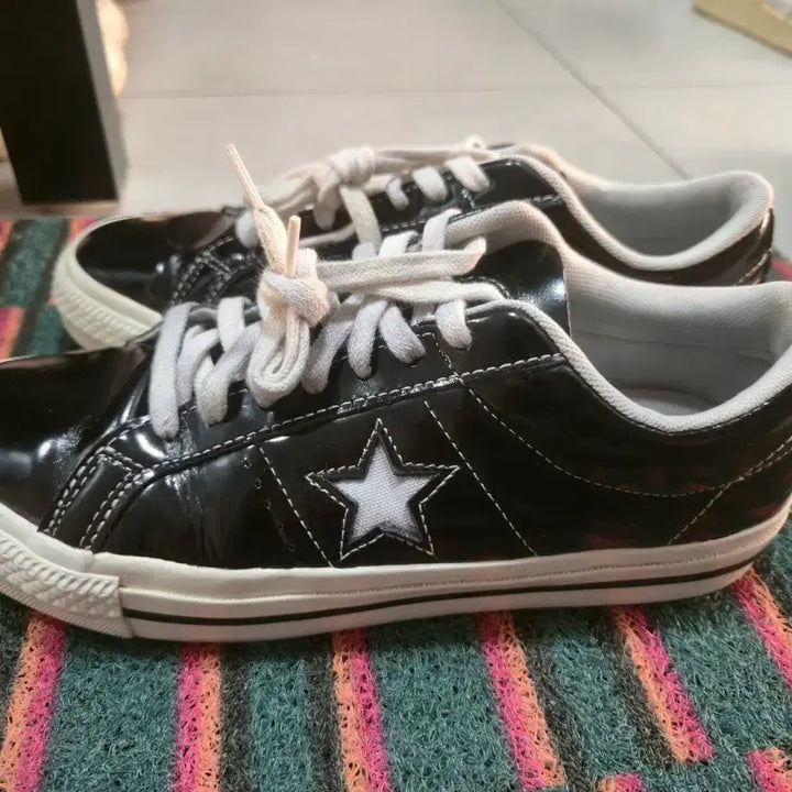 [BUNJANG] Converse One Star Low Black Sneakers / 컨버스 원스타 로우 블랙  250사이즈
