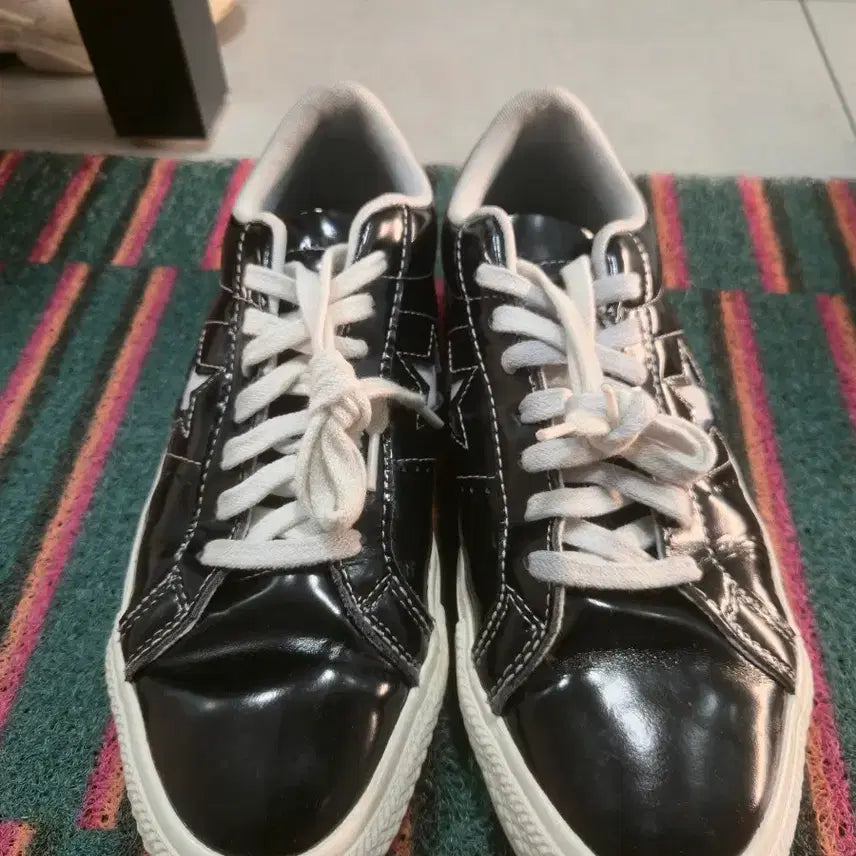 [BUNJANG] Converse One Star Low Black Sneakers / 컨버스 원스타 로우 블랙  250사이즈
