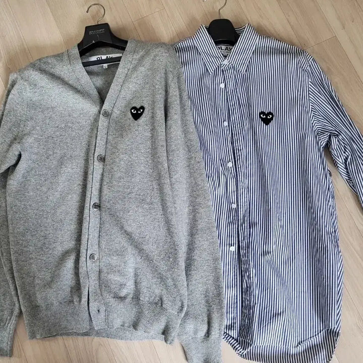 [BUNJANG] Comme des Garcons Stripe Shirt/Cardigan L Size / 꼼데가르송 스트라이프 셔츠 / 가디건 L사이즈