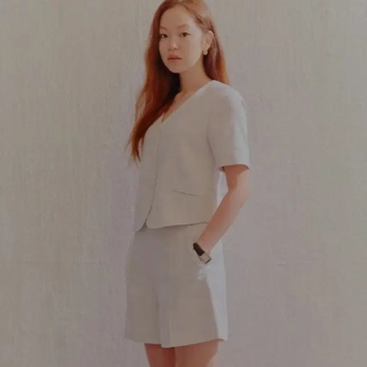 [BUNJANG] YourNameHere Shorts L Size / 유네미 아이보리 린넨 반바지 L 유어네임히얼