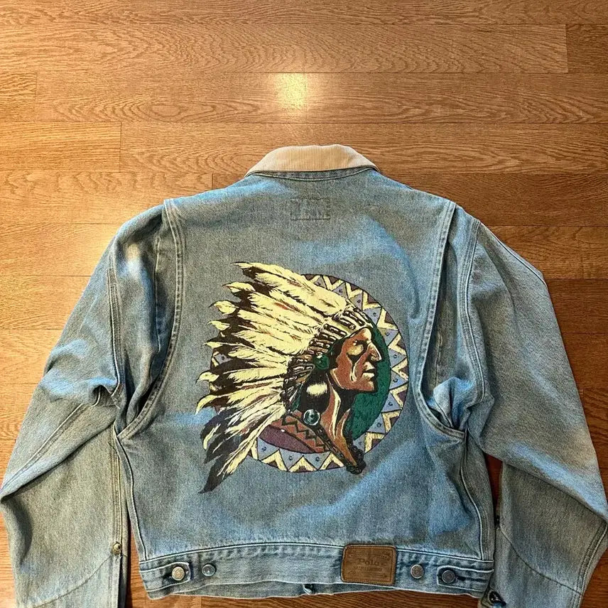 [BUNJANG] Polo Ralph Lauren Vintage Indian Head Denim Jacket / [XL(표기M)] 90s 폴로 랄프로렌 인디언헤드 빈티지 데님자켓