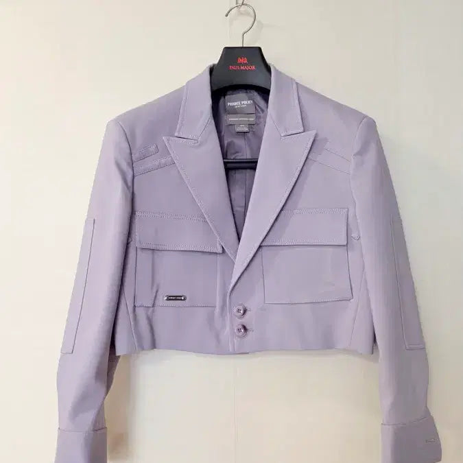 [BUNJANG] Private Policy Patch Pocket Crop Jacket Lavender / 새상품) 프라이빗폴리시 패치 포켓 크롭 자켓 정가 95만원 미친퀄리티