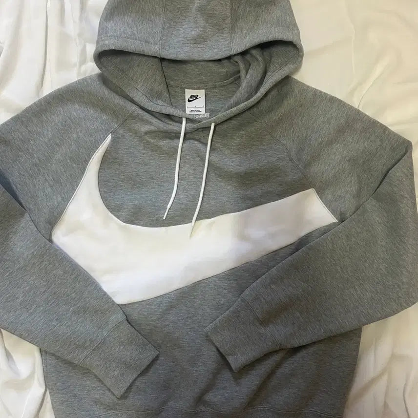 [BUNJANG] Nike Swoosh Hoodie Gray L / 나이키 스우시 후드티 그레이 L .(70)