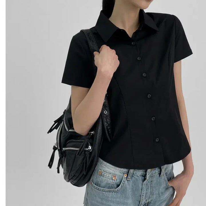 [BUNJANG] BlackUp Basic T-shirt (Black) - Long / 블랙업 샤큰 베이직 반팔티 블랙 long