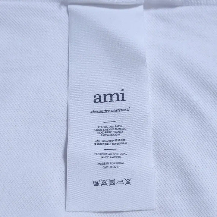 [SOLD OUT] 아미 스몰 하트 화이트 반팔 폴로티